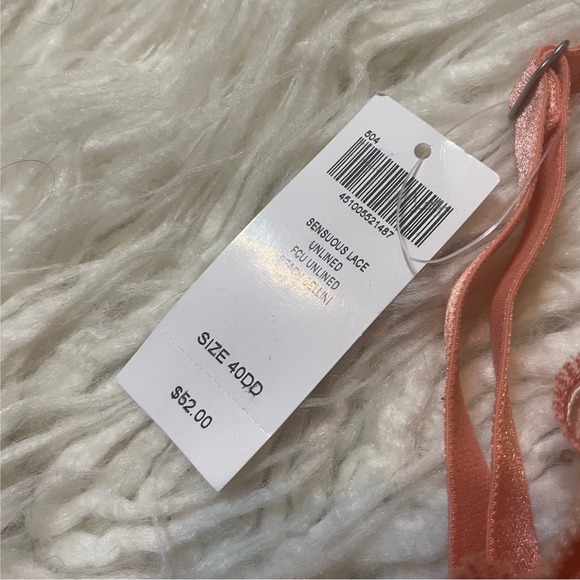 NWT Soma Sheer Lace Floral Romantic  Lingerie Unlined Underwire Bra Orange 40DD - Picture 4 of 5